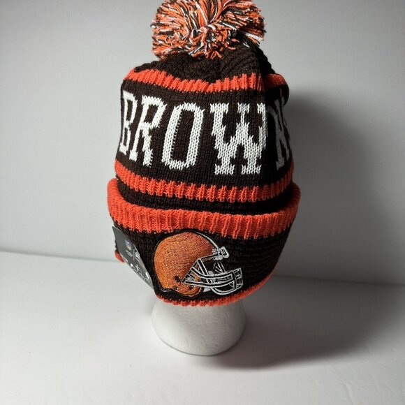 New Era Cleveland Browns NFL Winter Knit Hat Cap Beanie Fleece Lined NWT - Picture 5 of 9